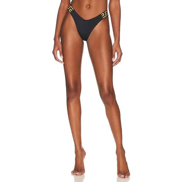 VERSACE Vita Eco Bikini Bottom in Black - Picture 1 of 4
